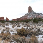 Schnee im Monument Valley