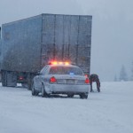 Liegengebliebener LKW am Wolf Creek Pass